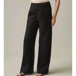 NWOT American Giant Women's Linen Wide Leg Pant Black Size M Casual Summer